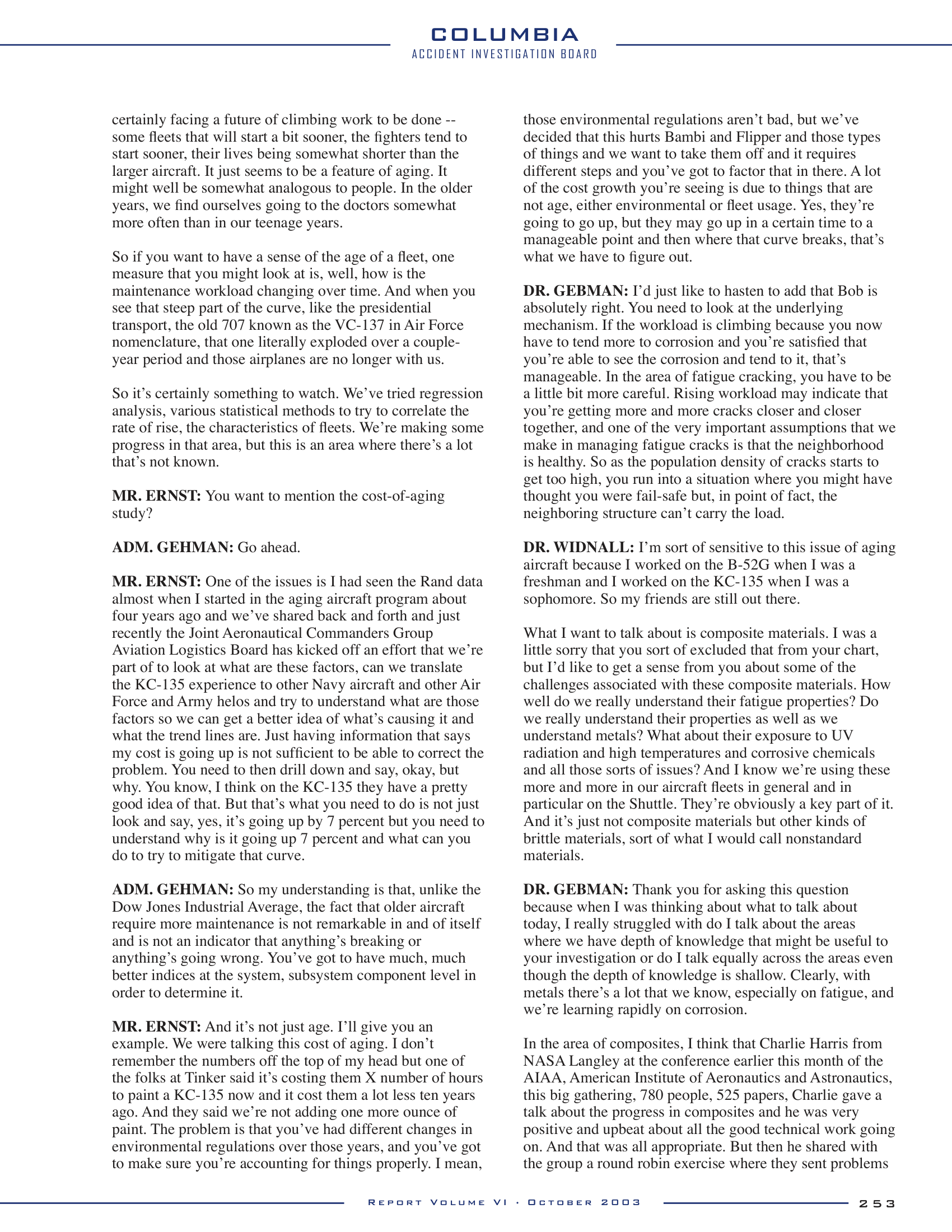 Nasa Report   Columbia Accident